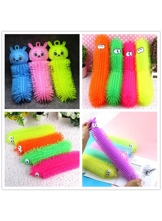 Direct Cartoon Trumpet Rhubarb Luminous Ball Hair Ball Children's Flash Toy Stall Night Market-Color:Macaron 30cm Small Caterpillar  - Image 4
