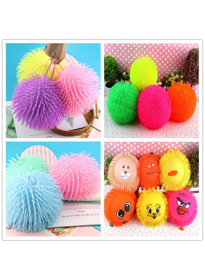 Direct Cartoon Trumpet Rhubarb Luminous Ball Hair Ball Children's Flash Toy Stall Night Market-Color:Macaron 30cm Small Caterpillar  - Image 5