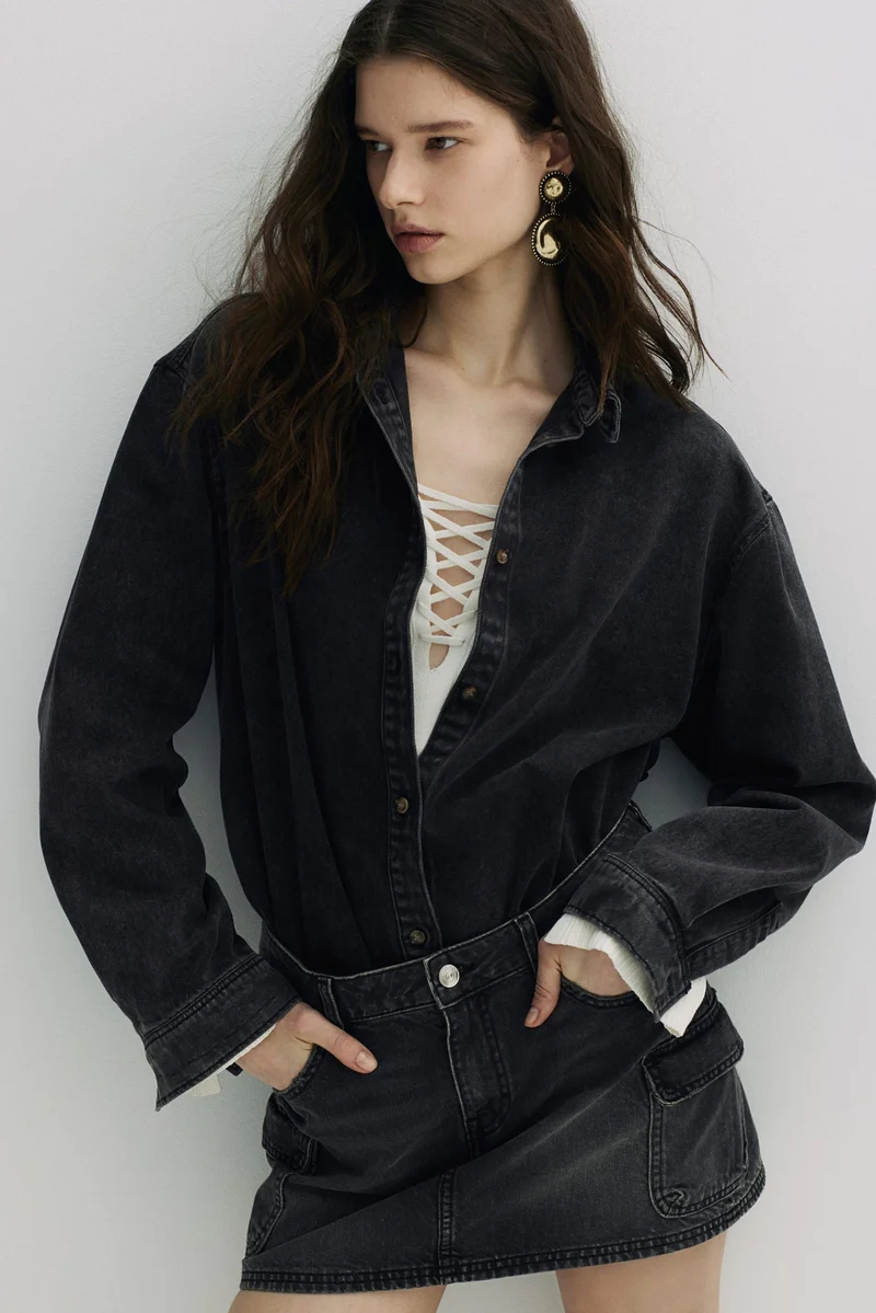 H&M Oversized denim shirt