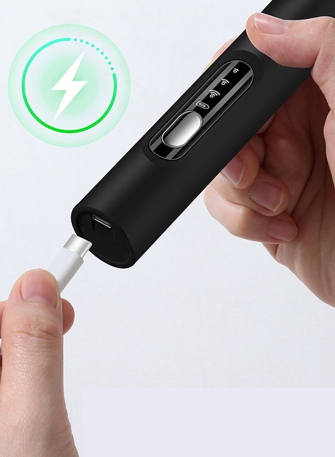 سعيد مضرب بيض كهربائي قابل لإعادة الشحن، مضرب بيض كهربائي لخفق الحليب والقهوة، 3 سرعات قابلة للتعديل، مناسب جدًا لخلاط القهوة والمشروبات، مزود بمضربين بيض من الفولاذ المقاوم للصدأ، 3 سرعات قابلة للتعديل - Image 5