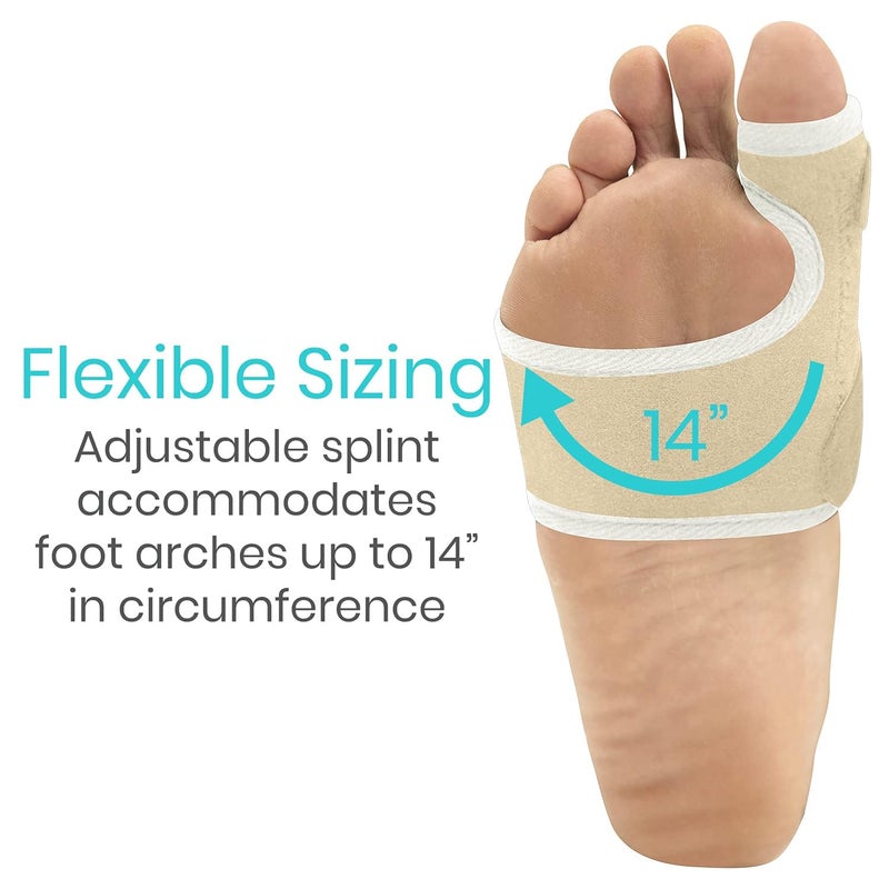 Vive Bunion Brace (Pair) - Big Toe Corrector Straightener with Splint - Hallux Valgus Pad, Joint Pain Relief, Alignment Treatment - Orthopedic Sleeve Foot Wrap Support for Men and Women (Beige) - Image 4