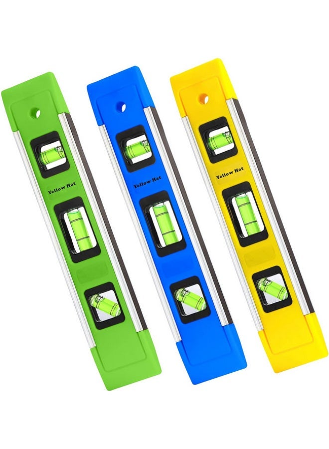 Multi-level water level with aluminum frame and magnetic mounting, multi-colored - Image 1