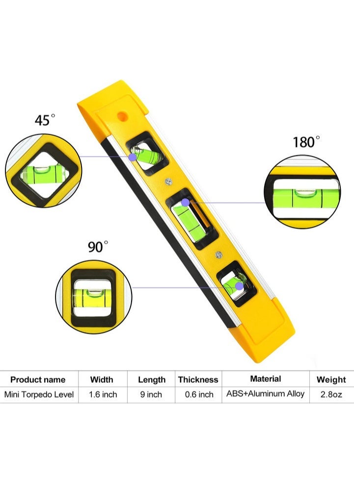 Multi-level water level with aluminum frame and magnetic mounting, multi-colored - Image 3