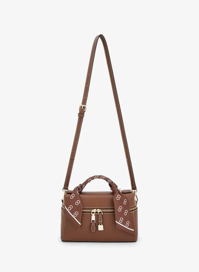 سيليست Solid Crossbody Bag With Scarf Detail