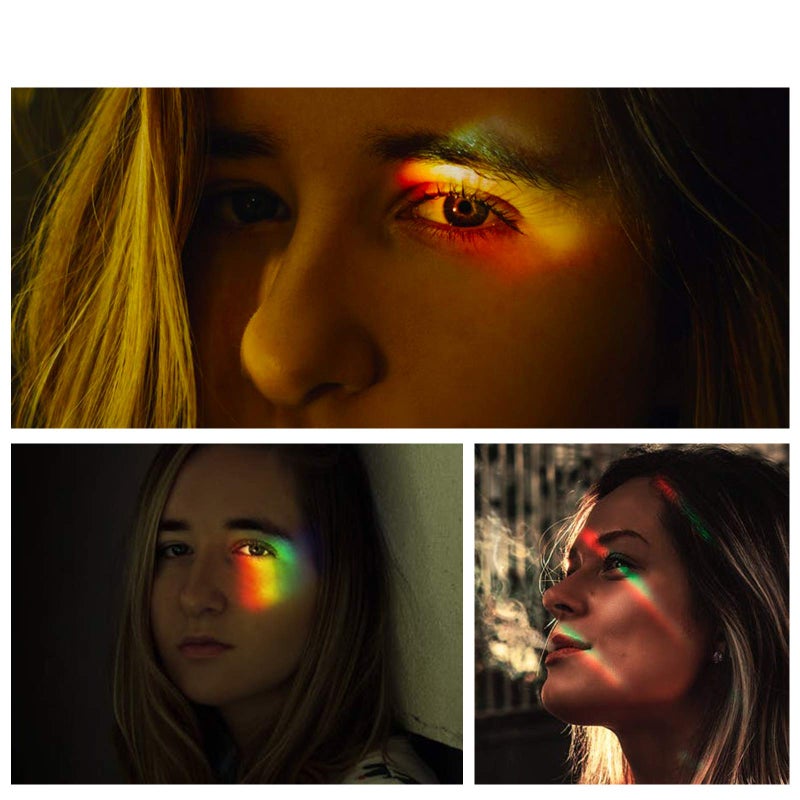 Meking Photography Prism with Microfiber Cleaning Cloth, Optical Glass Triangular Prism, Portable 5.12 Inch Crystal Rainbow Prism for Photos and Teaching Light Spectrum 1 - Image 2