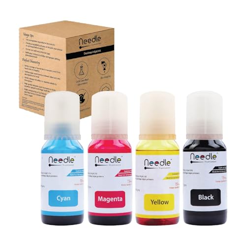needle ; Pin point precision Needle 4x100gms 001/003 Compatible Refill Ink | Made in India | for Epson L3150 L3110 L3100 L3151 L3152 L1110 L3115 L3116 L3156 L4150 L6170 L4160 L5190 L6190 L6161 Printers (CMYK) - Image 2