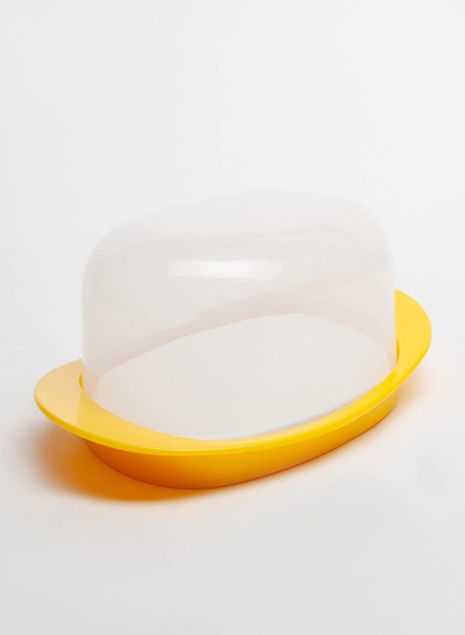 Gluman Plastic Big Bread Box with Butter Dish Container | Bread Box And Butter Dish Combo | 100% Food Grade | Dishwasher Safe | Freezer Safe | Recyclable | Reusable (Yellow) - Image 5