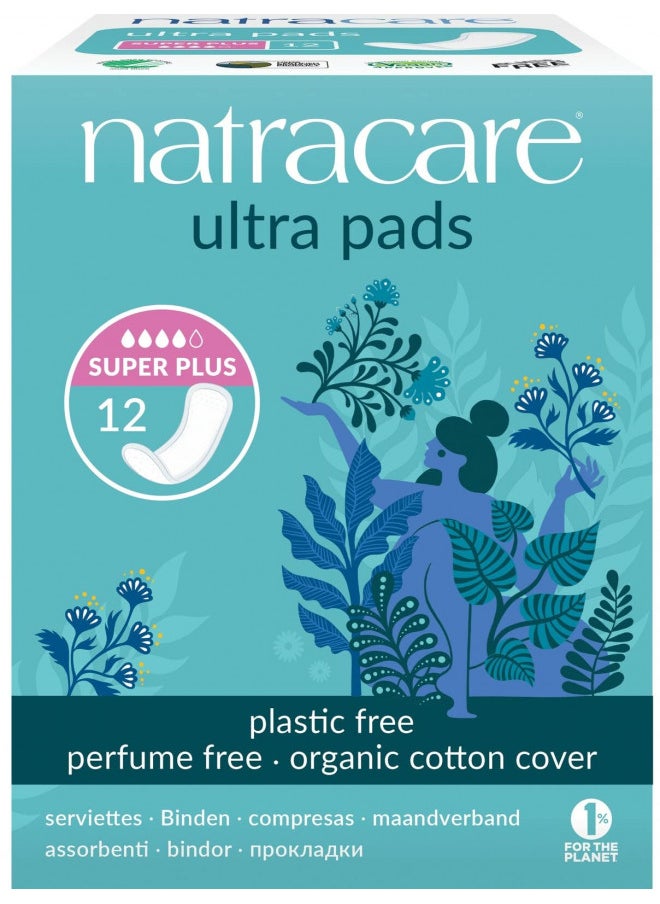 Natracare Slim Fitting Ultra Pads with Wings, Super Plus, Made with Certified Organic Cotton, Ecologically Certified Cellulose Pulp and Plant Starch (1 Pack, 12 Pads Total) - pzsku/Z935A110A48C1A8A8626EZ/45/_/1728156365/858f5529-25cb-4c25-a593-8c246565a908