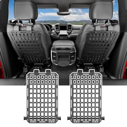 SZYANG 2PCS Seat Back Molle Panel Compatible with 2019-2026 Dodge Ram 1500 Seat Back Organizers Molle Tactical Truck Organizer Replacement for 2019-2026 Dodge Ram 1500 Accessories - Image 1