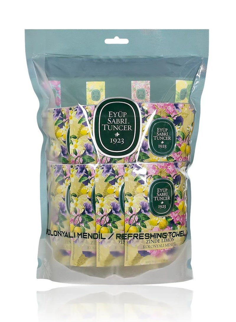 eyup sabri tuncer Wet Wipes - Verbena & Zinde Lemon Cologne Towel 50 Pieces (Large Size) - Image 3