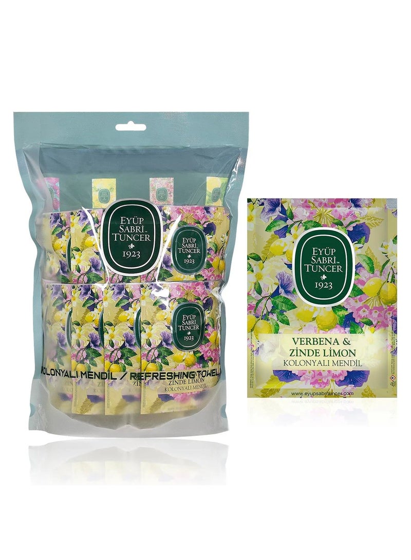 eyup sabri tuncer Wet Wipes - Verbena & Zinde Lemon Cologne Towel 50 Pieces (Large Size) - Image 1