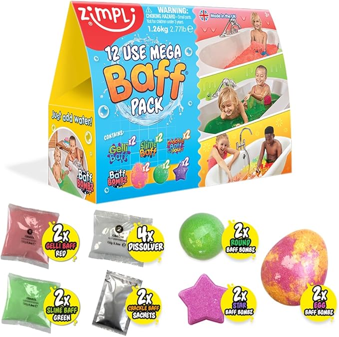 Zimpli Kids 20 x Bath Bombs Mega Value Pack from Zimpli Kids Create a Colourful Fizzing Bath Time Adventure Bath Fizzers Gift Set for Children Birthday Presents for Boys Girls Organic Moisturising Vegan - Image 1