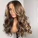 Oulaer 13x4 Body Wave Wig - Highlight Blonde Brown Human Hair Lace Front Wig for Black Women - Glueless, Pre-Plucked With Baby Hair, Brazilian Remy, 150 Density, 20 Inch - Image 2