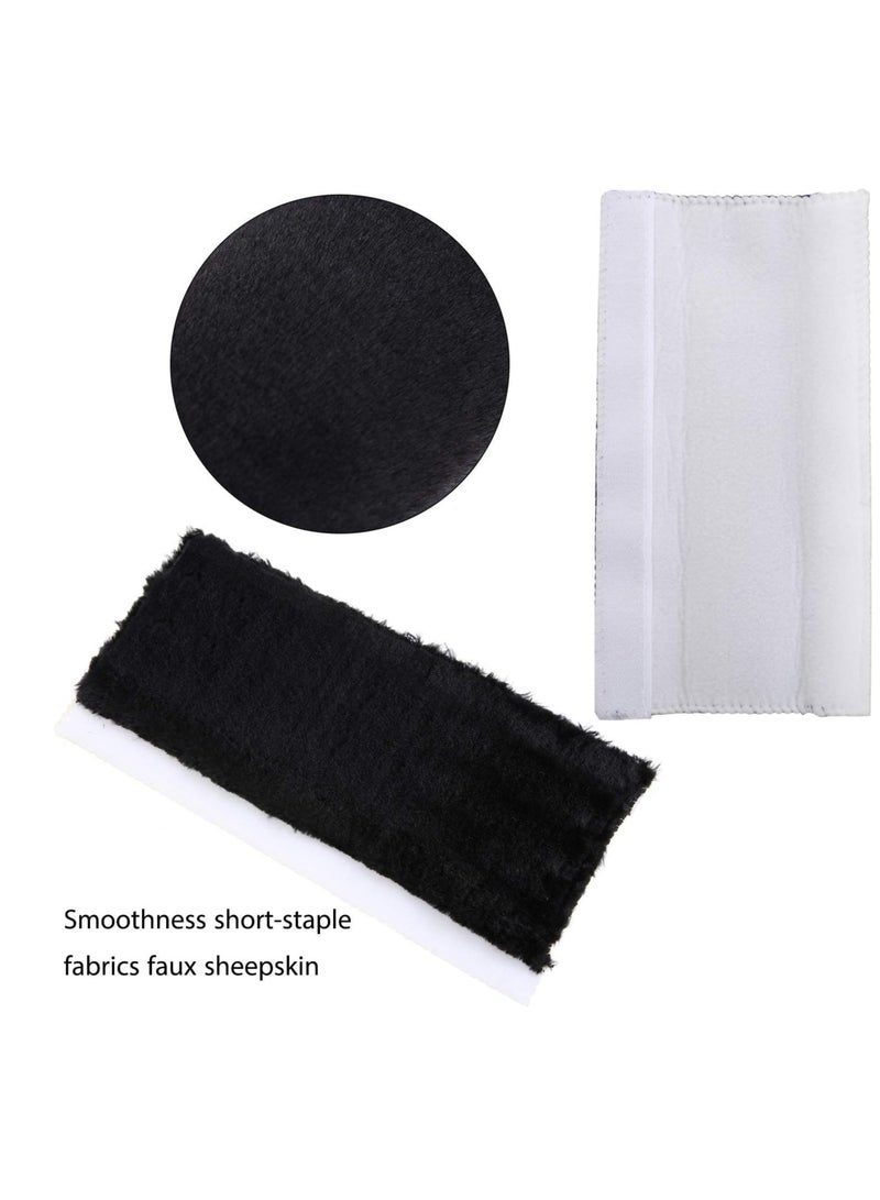 Excefore 4 Packs Car Seat Belt Pads Cover, Soft Comfort Comfortable Genuine Sheepskin Safety Seat Belt Strap Cover Shoulder Pad For Adult & Kid Car Use, Also Good For Backpack, Shoulder Bag & More - Image 3