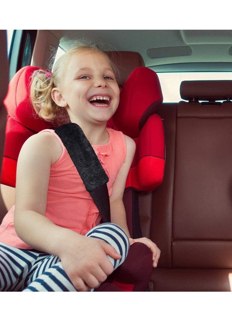 Excefore 4 Packs Car Seat Belt Pads Cover, Soft Comfort Comfortable Genuine Sheepskin Safety Seat Belt Strap Cover Shoulder Pad For Adult & Kid Car Use, Also Good For Backpack, Shoulder Bag & More - Image 5