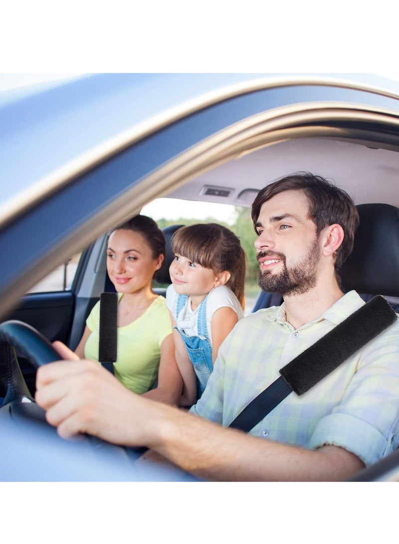 Excefore 4 Packs Car Seat Belt Pads Cover, Soft Comfort Comfortable Genuine Sheepskin Safety Seat Belt Strap Cover Shoulder Pad For Adult & Kid Car Use, Also Good For Backpack, Shoulder Bag & More - Image 2