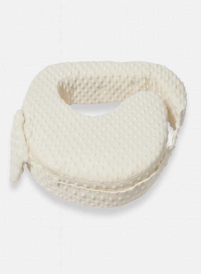 DTR Creation Nursing Pillow for Mom & Baby Feeding Support | Soft Plush Removable Cover | Multi-Use Breastfeeding Pillow with Adjustable Strap - Cream White - Image 5