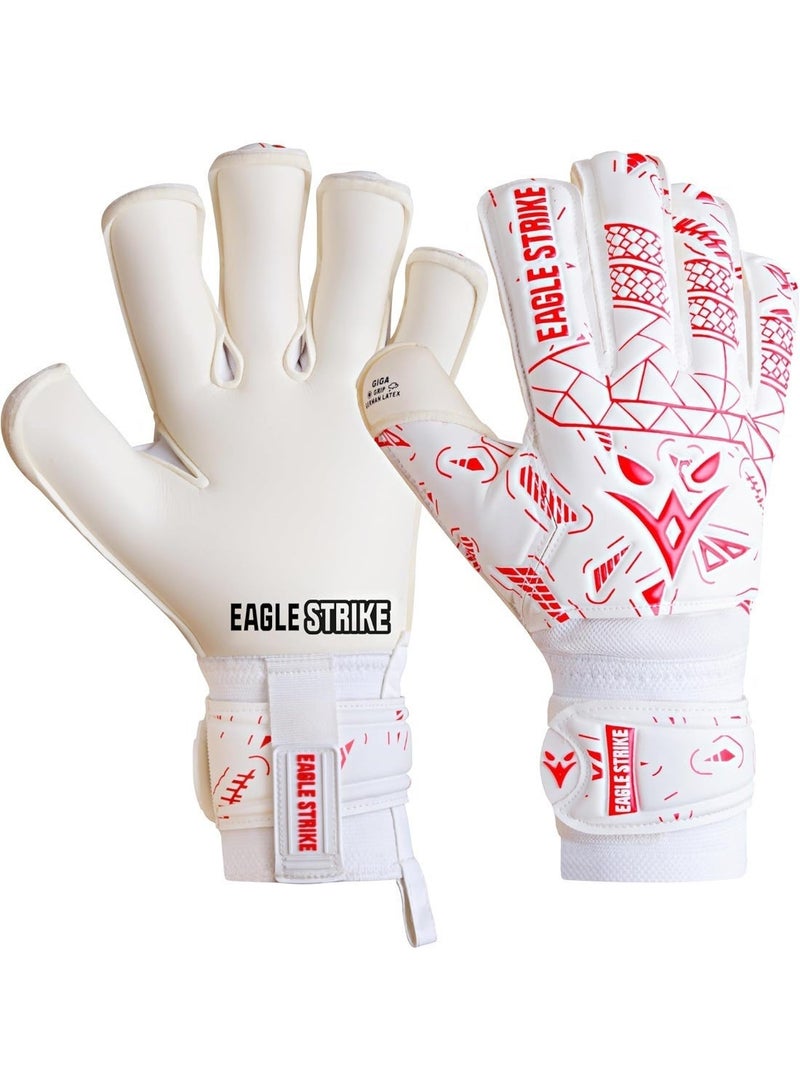 Eagle Strike Soccer Goalie Gloves - Fingers Protection, Sizes 5 to 11, 4mm German Giga Latex Pro-Level Gloves - Image 1