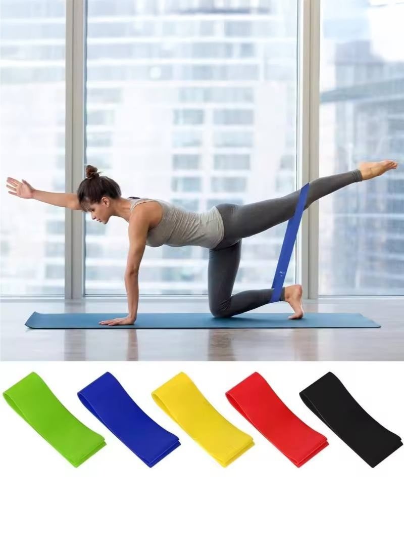 Kramers & Co Resistance Bands Set of 5 – Assorted Strength Levels Exercise Loop Bands for Fitness, Yoga, Gym, Stretching, Arm, Leg & Glute Workouts - Image 2