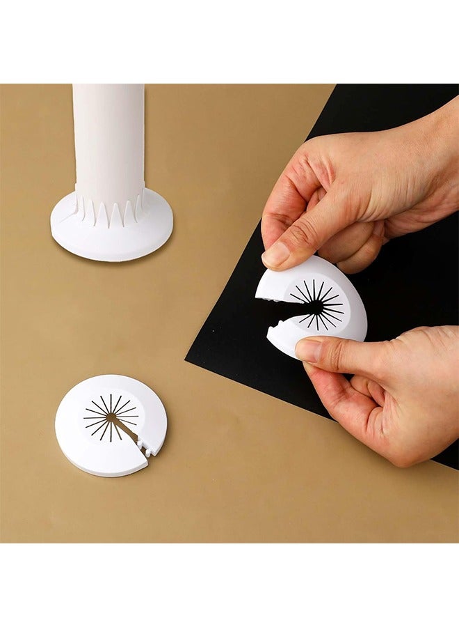 MVAQKLM  5 Pcs Pipe Cover Decoration Radiator Pipe Covers for 14mm-29mm Plastic Escutcheon Plumbing Cover Plates Water Pipe Cover Water Pipe Drain Line Cover Plastic White Toilet Pipe Cover - Image 4