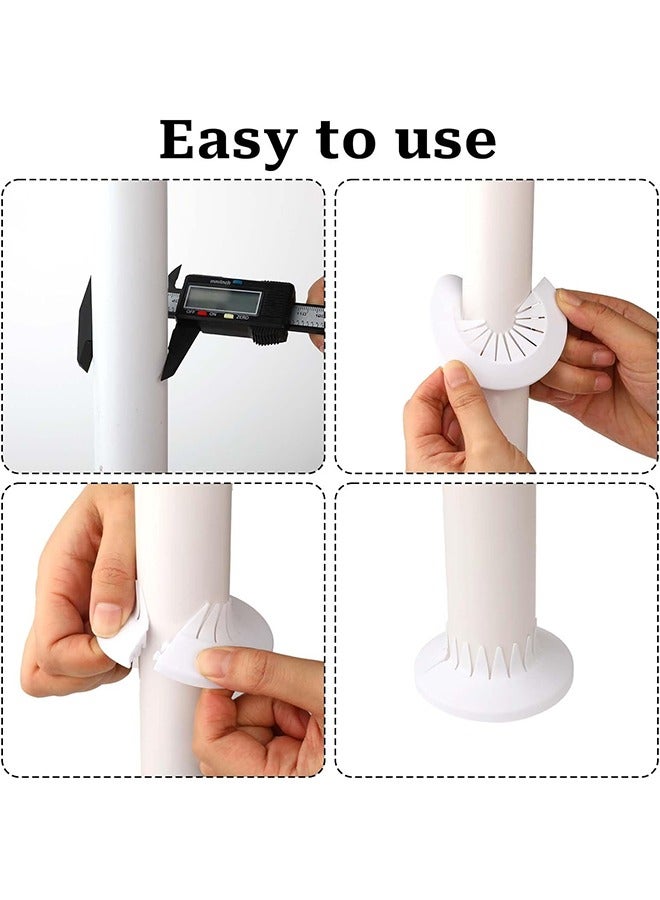 MVAQKLM  5 Pcs Pipe Cover Decoration Radiator Pipe Covers for 14mm-29mm Plastic Escutcheon Plumbing Cover Plates Water Pipe Cover Water Pipe Drain Line Cover Plastic White Toilet Pipe Cover - Image 3