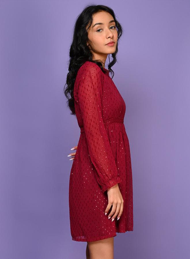 ليل بيكس فستان بنسيج لوريكس مع اكمام طويلة - Image 4