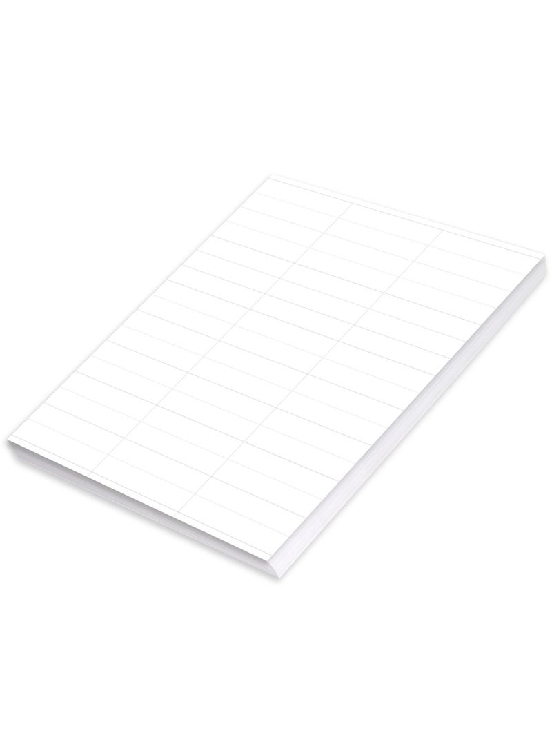 FIS Multipurpose Laser Labels, Colour White, Size 70X16.9MM (51 Stickers x 100 Sheet) A4 Size, E.U. Origin Material - FSLA51-100 - Image 1