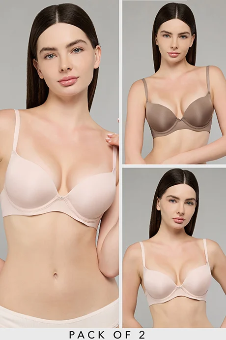 R&B 2 Pack Double Push Up Bras