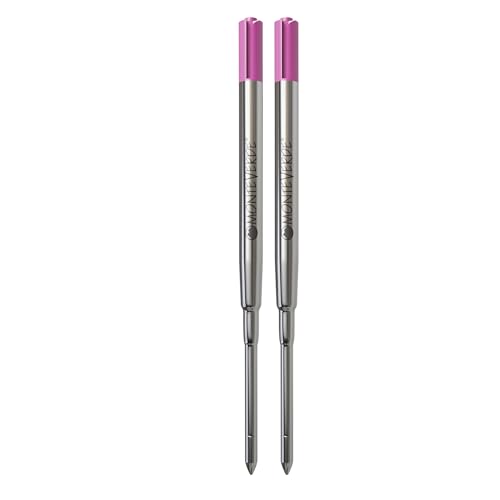 Monteverde Ballpoint Refill to Fit Sheaffer Ballpoint Pens, Medium Point, Soft Roll, Pink, 2 per Pack (S132PK) - Image 1