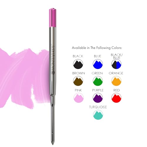 Monteverde Ballpoint Refill to Fit Sheaffer Ballpoint Pens, Medium Point, Soft Roll, Pink, 2 per Pack (S132PK) - Image 2