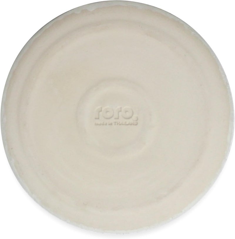 roro 8Inch Handcrafted Ceramic Pasta Bowl  Rustic White with Glossy Black Speckled Interior  Contemporary Modern Tableware for Saucy Dishes Salads and More - Image 4