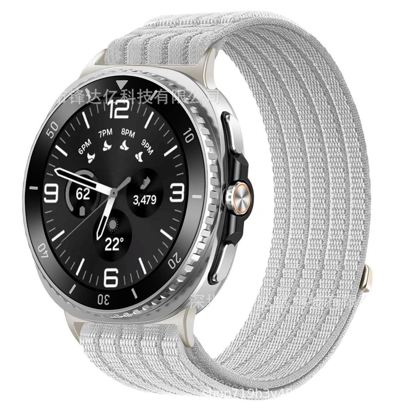 Adjustable Loop Strap Smartwatch Band Compatible with Samsung Galaxy Watch 8 with Fit Replacement Strap in Nylon in Purple - Image 3