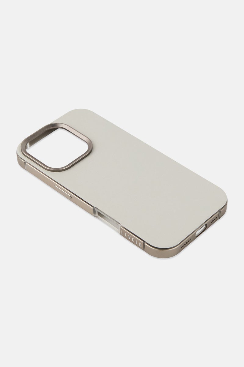 LEVELO iPhone 16 Pro Mia Matte Silicone Protective Case, Grey - Image 3
