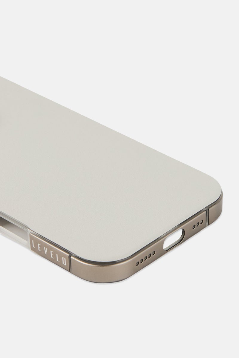 LEVELO iPhone 16 Pro Mia Matte Silicone Protective Case, Grey - Image 4