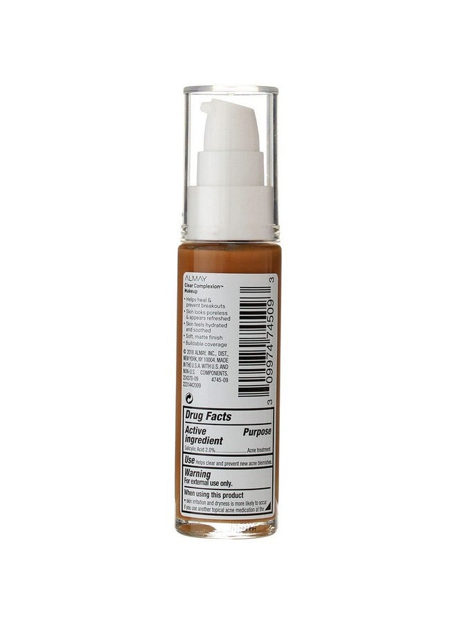 Almay Clear Complexion Make Myself Clear Foundation Makeup Caramel 800 1 Fl Oz - Image 4