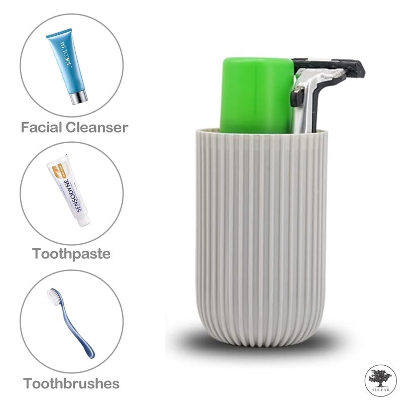 Sulfar Combo Pack of Transparent Soap Case and Grey Toothbrush Case - Image 5