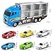 TEMI Transport Cars Carrier Set Toys wPlay Mat Diecast Vehicles Truck Alloy Metal Race Model Car Toys for Toddler Age 39 Kids Boys Girls - Image 4