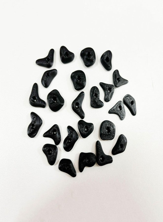 JILINWEI 24Pcs Rock Climbing Holds for Bearded Dragons,Reptiles Toy Rock Wall Holds,6 Multi-Size Climbing Rock Wall Grips for Bearded Dragons Tank Accessories,Black - Image 1