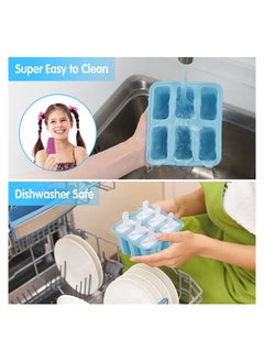 KASTWAVE 1 Piece Silicone Popsicle Molds Easy Release, Reusable BPA Free Popsicle Maker Popsicle Molds, Dishwasher Safe, Homemade DIY Ice Cream Molds for Kids  - Image 5