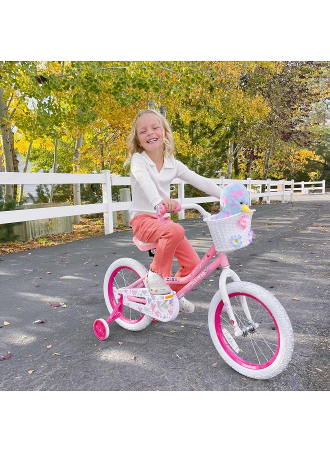 JOYSTAR JOYSTAR 18 Inch Girls Bike for 5 6 7 8 9 Years Old Kids Bike for Ages 5-8 Years Girls with Training Wheels and Basket 18" Children Bikes Bicycle with Handbrake in Pink  - Image 4