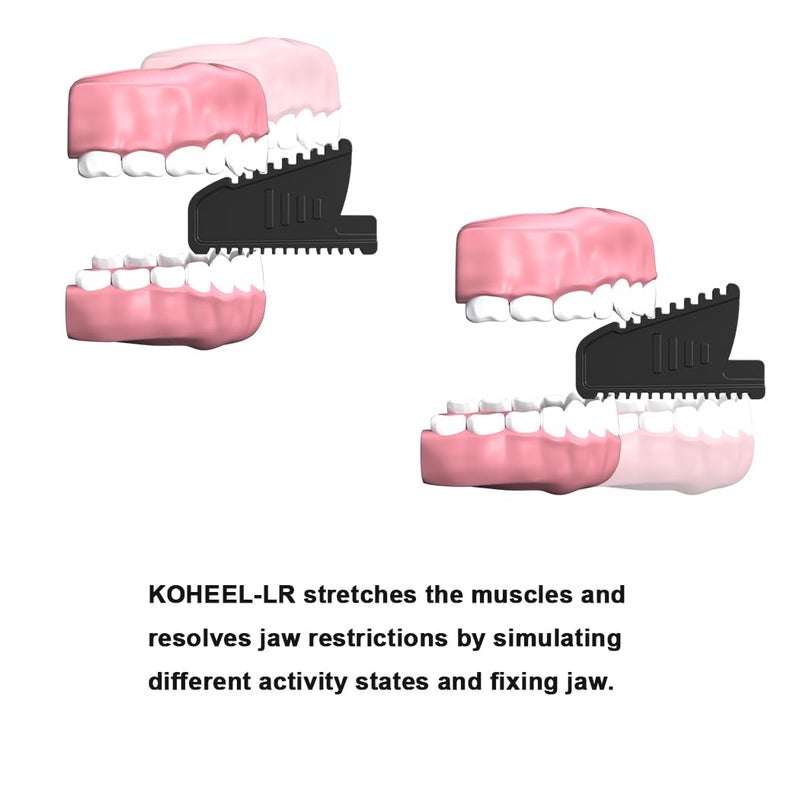 KOHEEL LR Pain Relief Product for Symptoms Caused by Tight Jaw - TMJ, Restricted Anterior and posterior jaw Extension, Teeth Grinding & Jaw Clenching, Headaches, Trismus & Bruxism. Passive Stretching - Image 3