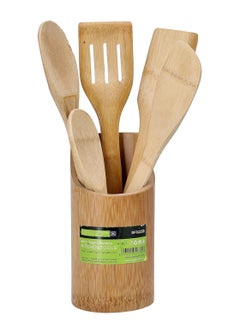 Organic Bamboo Kitchen Tool Set, 6-Piece Eco-Friendly Cooking Utensils, Non-Toxic Bamboo, Sustainable Kitchen Accessories (Brown) - pzsku/Z935ADAA5F86183BCE9C1Z/45/_/1730915183/710168a0-7d86-48c3-8168-e4b5b3e3ecc5