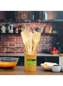 Organic Bamboo Kitchen Tool Set, 6-Piece Eco-Friendly Cooking Utensils, Non-Toxic Bamboo, Sustainable Kitchen Accessories (Brown) - pzsku/Z935ADAA5F86183BCE9C1Z/45/_/1730915203/13362287-2e72-4a0c-906f-b2be9b00c832