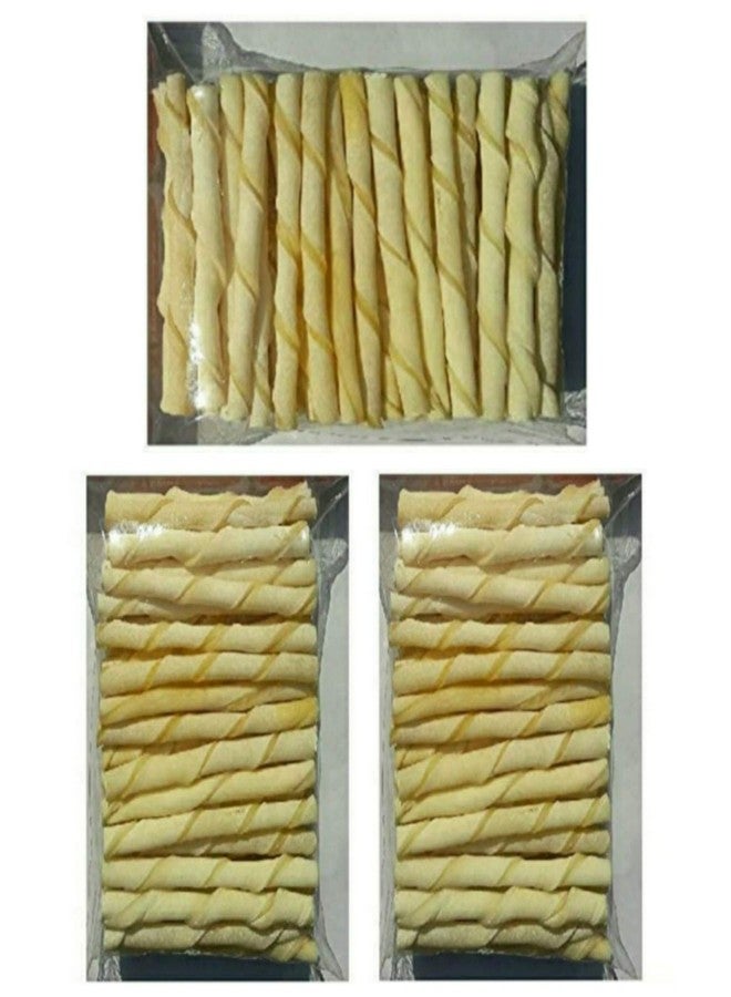 MS Petcare Rawhide Twists Dog Treat, White Chew Sticks (3000 Gm.) - Image 1