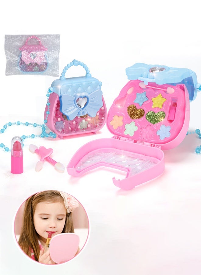 1 Set Makeup Cosmetic Play Kit for Safe Fun Simulation Makeup Accessories Birthday Present for Little Develop Visual and Hand Eye Coordination Skills - Image 1