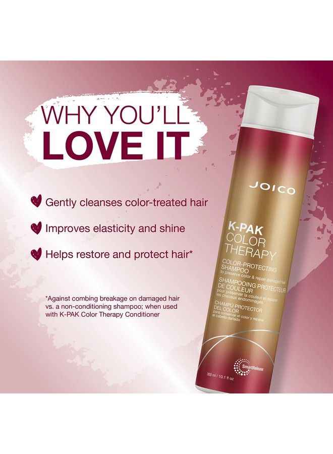 JOICO Kpak Color Therapy Colorprotecting Shampoo ; For Colortreated Hair ; Boost Shine ; Improve Elasticity ; Repair Breakage ; Rebuild Damaged Hair ; With Keratin & Argan Oil ; 10.1 Fl Oz - Image 3