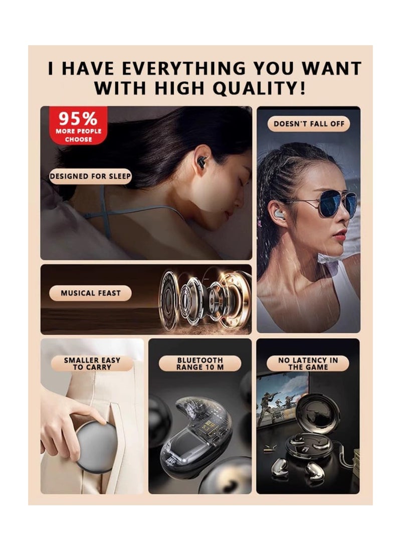 SYOSI - 2024 Active Noise Canceling Sleep Headphones, Invisible, Comfortable, Noise-Isolating, Sleep Headphones, Bluetooth 5.3, for Sleeping, Side Sleepers, Driving, Cycling, Hi-Res Sound, Comfortable Fit - Image 1