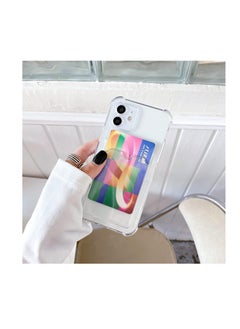 Generic Clear Wallet Phone Case for Xiaomi Redmi Note 12S Upgrade Card Slot Case Slim Fit Protective Soft TPU Shockproof Cover with Cute Card Holder - Transparent  - Image 3