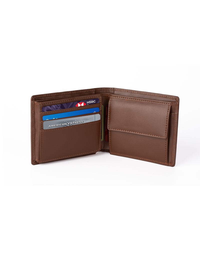 RFID Blocking Genuine Leather wallet For Men Brown