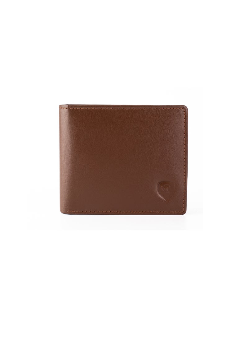 RFID Blocking Genuine Leather wallet For Men Brown